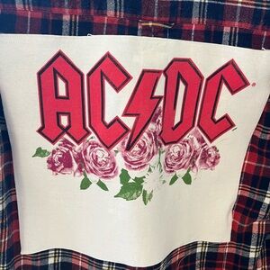 AC/DC Graphic Plaid Shirt
